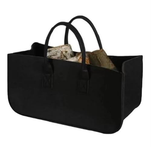 GSCLZ Felt Firewood Shopping Travel Basket Firewood Basket Kindling Wood Basket