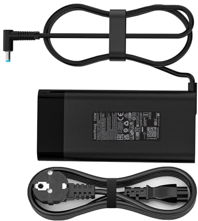 150W pc Alimentation pour HP ZBook 15 G3 G4 G5 G6 Studio G3 G4 G5 G6 G7 G8 x360 OMEN Pavilion 15 17 EliteBook 1050 G1 Adaptateur Secteur 19.5V 7.7A ADP-150XB B 740243-001 Chargeur Ordinateur Portable