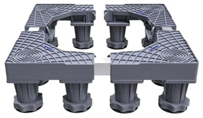 MOCUC Waschmaschinensockel Edelstahl-Waschtrocknerständer, robuster Waschmaschinenständer, Waschmaschinenerhöhung mit starken Füßen, Wäsche FüR Waschmaschine(12 Foot Fixed)
