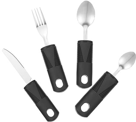 Healeved 1ensemble Couverts Adaptatifs Avec Poignée Ergonomique Pour Personnes Âgées Et Handicapées De Anti-tremblement Pour Usage