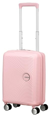 American Tourister Soundbox Mini - Kinderkoffer 47 x 32 x 21 cm, 22 L - Hartschalen Handgepäck Trolley, passend für die meisten Airlines inkl. EasyJet - Leichtgewicht mit 4 Rollen, Pastellrosa