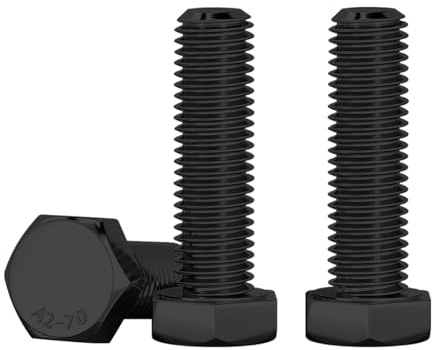 Drenky M8 Sechskant Schrauben‌ Schwarz Edelstahl A2 V2A M8 x 30mm Sechskantkopfschrauben 10 Stück DIN 933 Sechskantschrauben Maschinenschrauben Edelstahlschrauben für Maschinenmontage