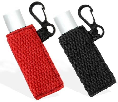 Lot de 2 porte-clés pour baume à lèvres, porte-rouge à lèvres, étui à rouge à lèvres, étui élastique pour baume à lèvres Pour rouge à lèvres, gloss, pochette à rouge à lèvres