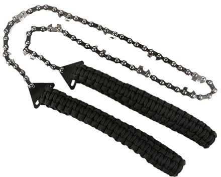 Rope Chainsaw | Portable Logging Tools-Folding Multifunctional 11-Tooth Rust-proof Hand Chainsaw for Garden Survival Yard Construction