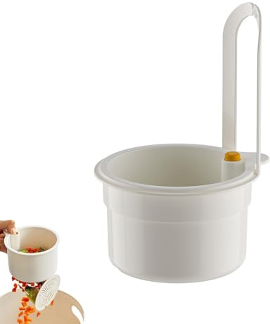 Sink Strainer Basket, Self-Cleaning Kitchen Sink Food Waste Catcher Faucet Hanging, Press Automatic Dumping Kitchen Draining Basket, Easy Drain Filter with Bottom Release(White)
