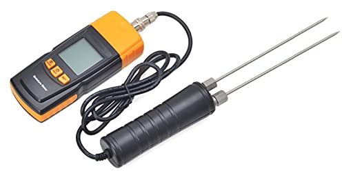 Misuratore di umidità, Display LCD Misuratore di umidità del legno Umidità Digitale Damp Detector Damp Detector Temperatura Tester di igrometro per piante in vaso, giardino