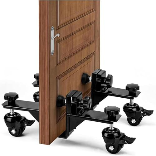 Heavy Duty Sliding Door Installation Kit with Hanging Jig and Panel Trolley for Easy Setup and Transport