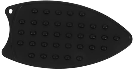 AUTSUPPL Tappetino in Silicone Resistente al Calore per Ferro da Stiro Pad Multifunzionale Antiscivolo per Tavolo da Stiro Protezione Termica Nera per Uso Domestico e Viaggio