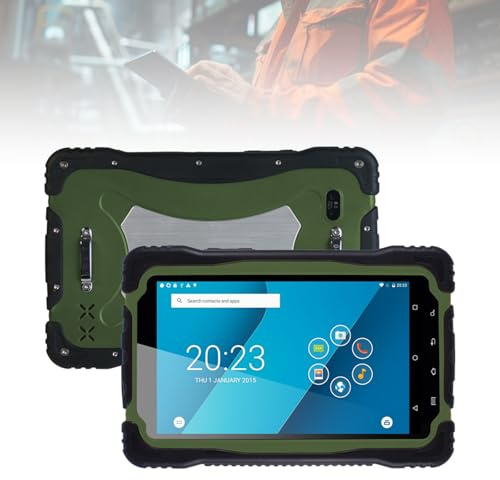 DIHUAN Tablet Industriale Android da 7 Pollici, Memoria 4G + 64G, IP67 Impermeabile/Antipolvere/a Prova di Caduta, Scheda SIM inseribile, Supporta Rete 4G, Bluetooth, GPS, WiFi Green