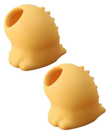 jojofuny 2Pcs Silicone Egg Yolk Separator and Egg White Divider Set Kitchen Baking Tool for Household Use Yellow Flexible White Separator for Cooking and Baking