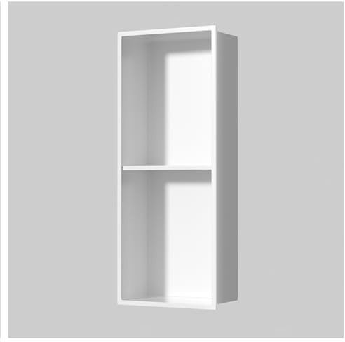 Estante empotrado de acero inoxidable de 2 niveles para baño, almacenamiento de nicho de pared, no necesita instalación de azulejos, ahorra espacio para artículos de tocador y accesorios
