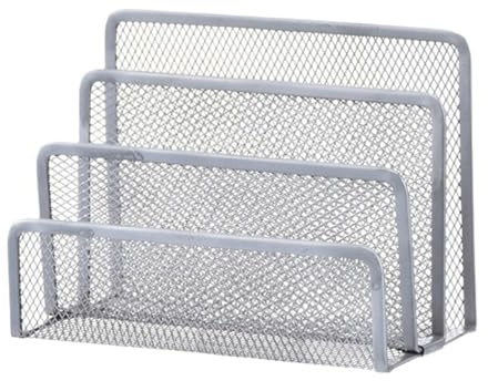 Papierfächer, Notebook-Ständer, Schreibtisch, 3-lagiger Metallhalter for Büro, Zeitschriften, Dokumente, Akten, Bücherregal, Organizer für A4-Blätter, Briefe(Silver)