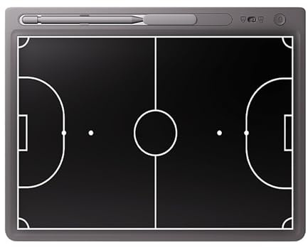 LCD Taktiktafel für Futsal, Elektronisches Fußball Trainingsbrett, glattes Schreiben, mit Stift und Aufbewahrungstasche, für Wettkampf und Training