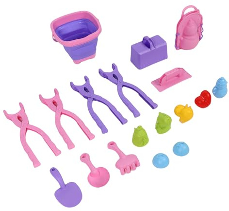 RASTKY Giocattoli da Spiaggia per Bambini con Sabbia, Secchiello Multiuso per Sabbia con Set di Pale, Set di Giocattoli da Spiaggia Portatili per Bambini Piccoli, Divertimento all'Aria Aperta Ovunque
