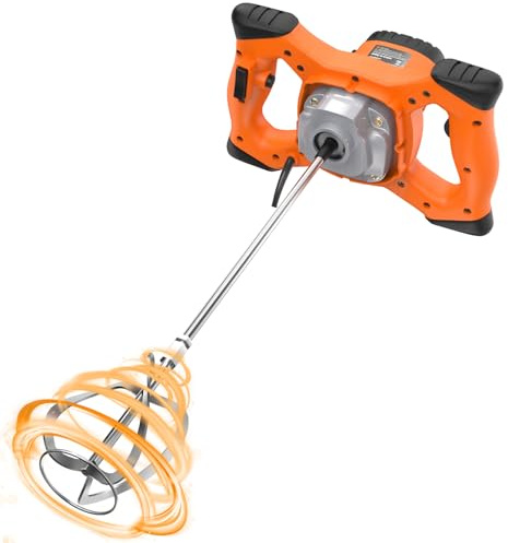 IMAYCC Miscelatore a paletta da 2100 W, nuova betoniera con 6 velocità, miscelatore per gesso, miscelatore per vernice, paletta di miscelazione per trapano, utensili per calcestruzzo, ideale per