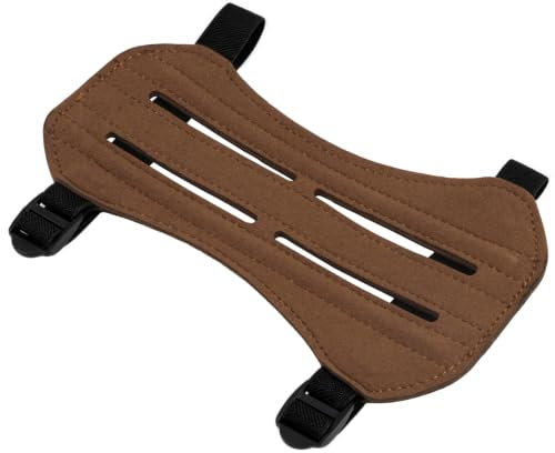 Armguard de Tir à l'arc en Cuir avec 2 Boucles de Sangle | Garde de Bras de Tir à l'Arc Protège Bras Tir à l'Arc Protège-Bras en Cuir pour Les Professionnels Débutants Tir a l'Arc