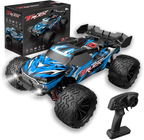 CHEELBORSI 40KM/H Fast Remote Control Car for Adult, 1:16 Monster Truck Remote Control for Boys, 4WD Off-Road RC Cars with 2 Batteries for Boys Adults Age 8+