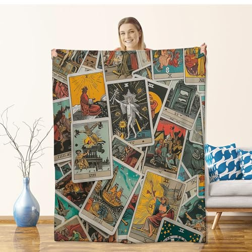 Couverture Collage de Cartes de Tarot Jeté de Canapé Polaire Voyage S