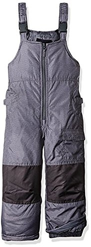 LONDON FOG Big Boys' Classic Heavyweight Snow Bib Ski Pant (8, Heather Gray)