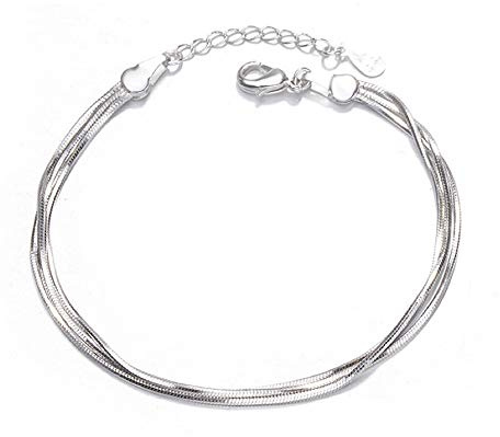 Kim Johanson Edelstahl Damen Fußkettchen *Verschiedene Modelle* in Silber | Fußkette mit Kugeln, Coins & Zirkonia | Fußband Rostfrei & Wasserfest | Frauen Boho Schmuck | Verstellbar inkl Schmuckbeutel