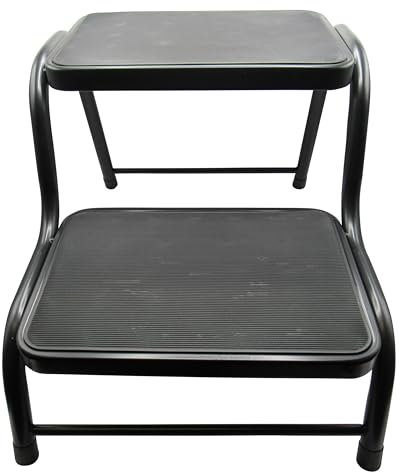 Secure Fix Direct Safe High Grip Trampoline Steps 2 Tier (Wide Non Slip Pedal Stool Outdoor Garden DIY Stairs)