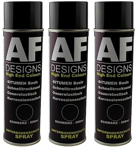 Alex Flittner Designs Unterbodenschutz Bitumen 3X Spray Versiegelung Steinschlagschutz schwarz