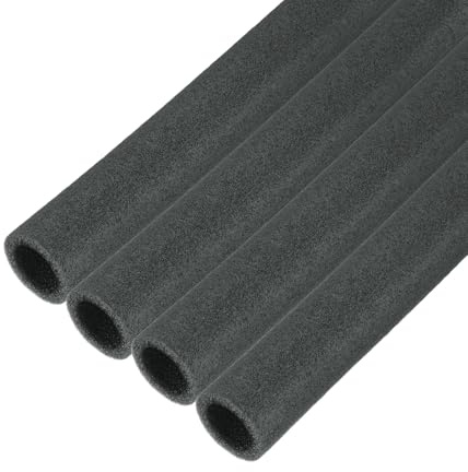 sourcing map 4pcs Pipe Insulation Foam Tube Pipe Lagging 20mm(13/16 Inch) ID 30mm OD 2ft Freeze Protection for Copper Pipe, Black