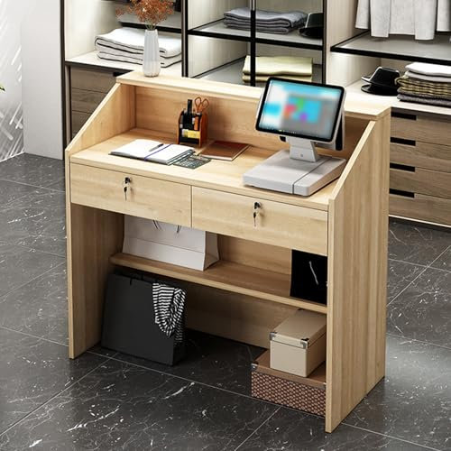Moderner Empfangstisch mit sicheren Schubladen, kleine Theke für Büro, Salon oder Restaurant