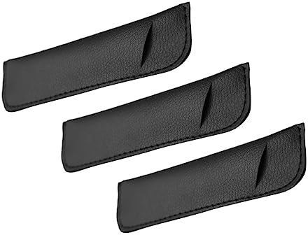 TOYANDONA 3 Stück Stimmgabeltaschen aus Pu Schwarz Leicht und Tragbar Rund für Medizinische Stimmgabel und Zubehör für Musikinstrumente