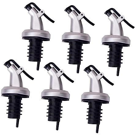 Amosfun 6pcs Oil Bottle Stopper Wine Stopper Liquid Bottle Preservers Sealing Effect for Kitchen