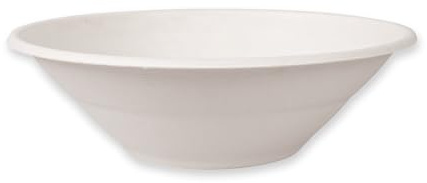 FRANZ MENSCH 500 Stück NATUREStar Schüsseln, rund | Zuckerrohr, weiß, V: 900ml, Ø: 19,5cm, H: 6,5cm, Karton, Suppenschalen, Zuckerrohr Suppenteller, Einweggeschirr