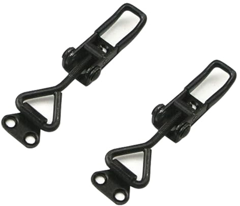 Verstellbare Knebelklemme, 122 mm, Eisenknebelverschluss für Boxen, Schubladen, Schränke, 2 Stück