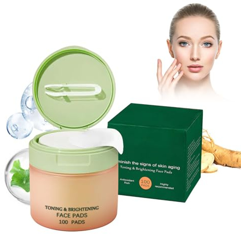 Toning Brightening Face Pads, Toner-Pad 100 Blatt Feuchtigkeitstoner-Pads Mit Centella Asiatica für Intensive Hydratation und Beruhigung, Inklusive Pinzette – Für alle Hauttypen, Vegan und Sanft