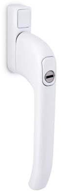 FixRello Inline Window Handle – Heavy Duty Locking Handle, 40mm Spindle, Fits Timber & uPVC Casement Windows – Multiple Finishes (White)