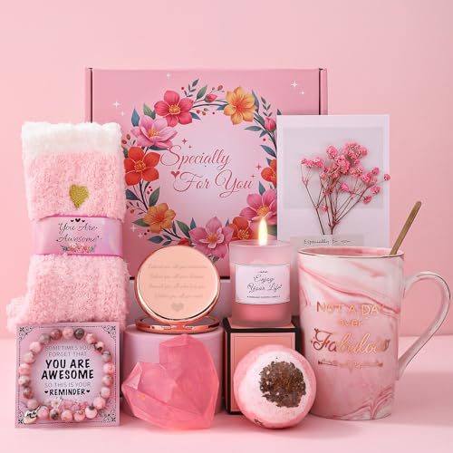 iTbxzzy Birthday Gifts for Women Best Friend Sister Mum Girlfriends Wife Her, Coffee Cups Presents Set, Spa Bath Gift Basket Set for Her, Christmas Mother's Day Thanksgiving Gifts