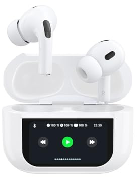 DUDAO Cuffie Bluetooth U19 con Display LED Touch, Audio HD, Microfono, In Ear, Controlli Touch, Custodia Ricarica Rapida, 30h Lunga Autonomia, IPX5 Impermeabili – Android iOS