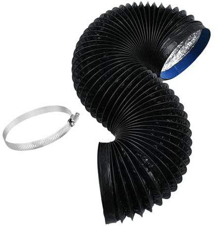 Easy Installation Aluminum Foil Exhaust Hose Adjustable Length Ventilation Duct for Kitchen Ranges Hoods Ventilation Duct