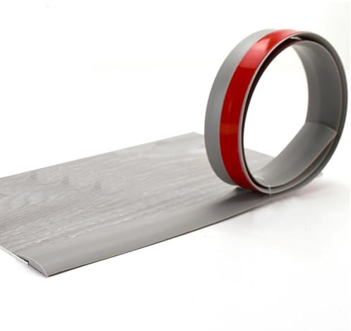 ZGHQHCDRH Peel and Stick PVC Floor Transition Strip - Waterproof Edge Protector for Vinyl Plank, Carpet, and Laminate Flooring(Gray,L8m)