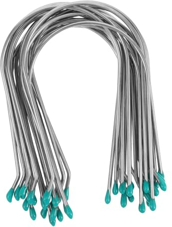 TOPBATHY 20pcs Stainless Steel U-shaped Hot Roller Clips Replacement Pins for Heated Hair Rollers Quick Heating Curler Securing Clips Compatible for Efficient Styling