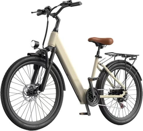 Eleglide 24 E Bike, Elektrofahrrad Trekkingrad E-Bike Herren Damen mit 36V 13AH,250W Motor 7 Gänge E Bike für Erwachsene,E-Fahrrad mit 60km, Pedelec Citybike EBike für Erwachsene, 25km/h