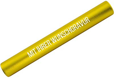 SNEG Staffelstab aus Aluminium mit Gravur Geschenk für Mitarbeiter, Motivation, Abschied, Amtsübergabe | Sport | hochwertige Gravur