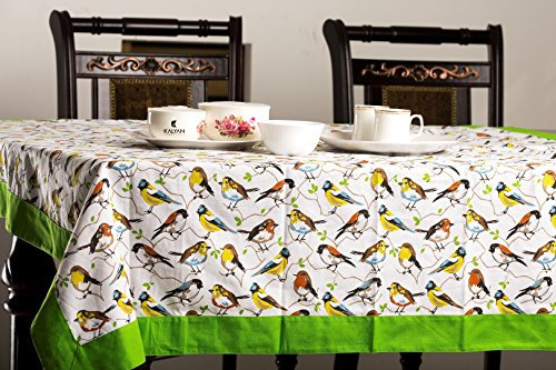 Mayfair Linen Tischdecke, 100 % Baumwolle, Vogel-Kollektion, entworfen in Frankreich, 60 x 90 cm