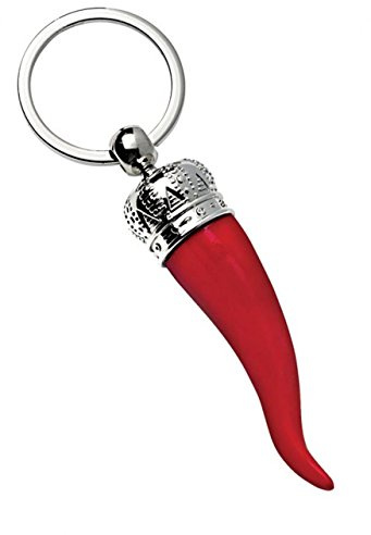 Llavero cuerno rojo buena suerte cod.EL7884 cm 11x3,5x1,9h by Varotto & Co.