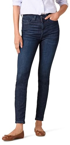 Amazon Essentials Jean Skinny, Taille Haute - couleurs abandonnées Femme, Délavé Foncé, 38