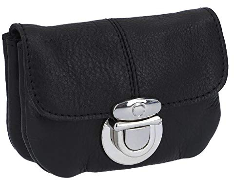 Gusti Bauchtasche Leder - Eskil Gürteltasche Hüfttasche Festivaltasche Schultertasche Portemonnaie Geldbeutel Herren Damen Leder Schwarz