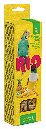 RIO Stick für Wellensittiche und exotische Vögel mit tropischen Früchten, 8er Pack (8 x 80 g)