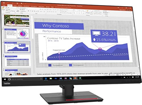 Lenovo ThinkVision T32p-20 - Monitor LCD LED 4K UHD da 31,5, 16:9, colore: Nero corvo