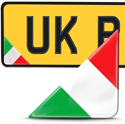 Biomar Labs Italy Corner Flag Sticker for Car Motorcycle 3D 2 Pack F 135