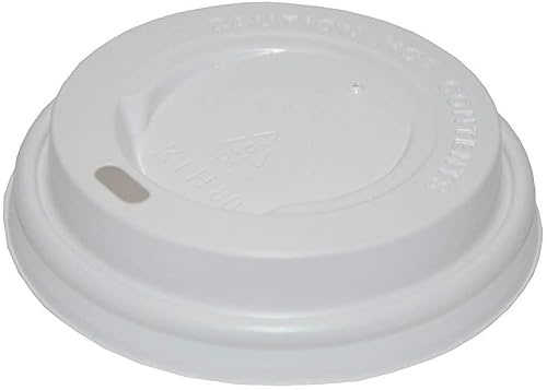 Gastro-Bedarf-Gutheil 500 Deckel Ø 80 mm in weiße passend Pappbecher für den Coffee-To-Go Becher mit 200ml (8oz)