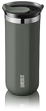 WACACO Octaroma Grande Mug Isotherme Café, 15 fl oz (435ml), Mug de Voyage en Acier Inoxydable à Double Paroi avec Couvercle à Boire, Gris